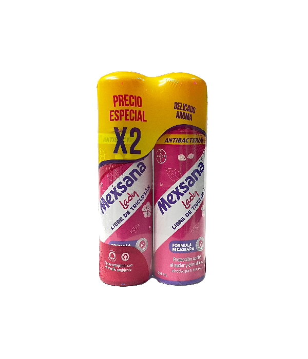 2 TALCO MEXSANA LADY SPRAY FRASCO X 260 ML P.E